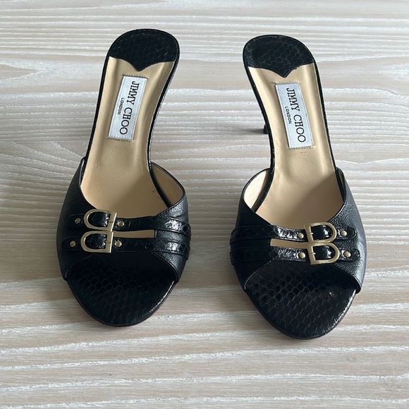 Jimmy Choo Open Toe Black Sandals size 39 - Picture 4 of 12